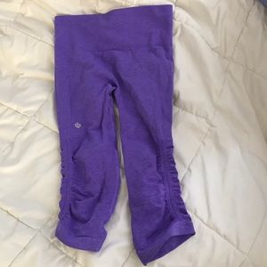 lululemon athletica Pants - Lululemon In The Flow Cropped Purple Leggings lululemon athletica Pants - Lululemon In The Flow Cropped Purple Leggings